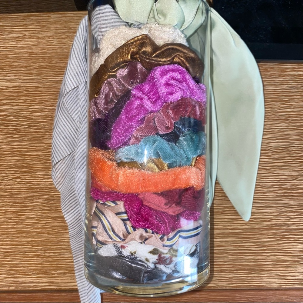 Lot of 20 Scrunchies Various Colors 2 with Ties